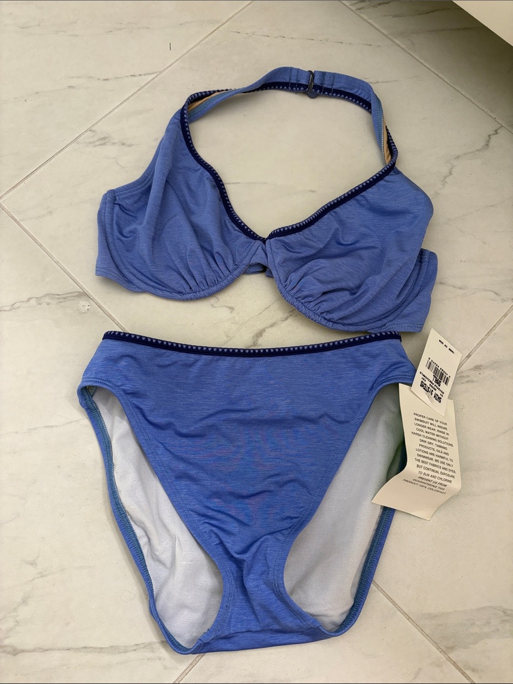 swim systems -Sleek Periwinkle Underwire Bikini Set -Two-Piece Swimwear- small